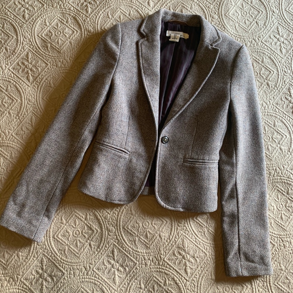 H&M Beige Blazer with elbow patches size 2